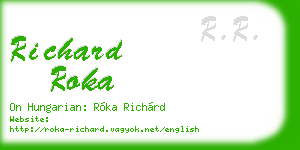 richard roka business card