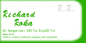 richard roka business card